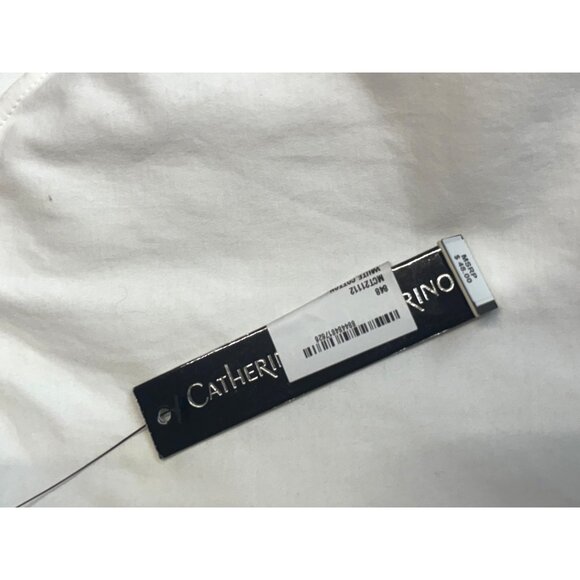 Catherine Malandrino Flutter-Sleeves Top, White, L - Picture 9 of 12